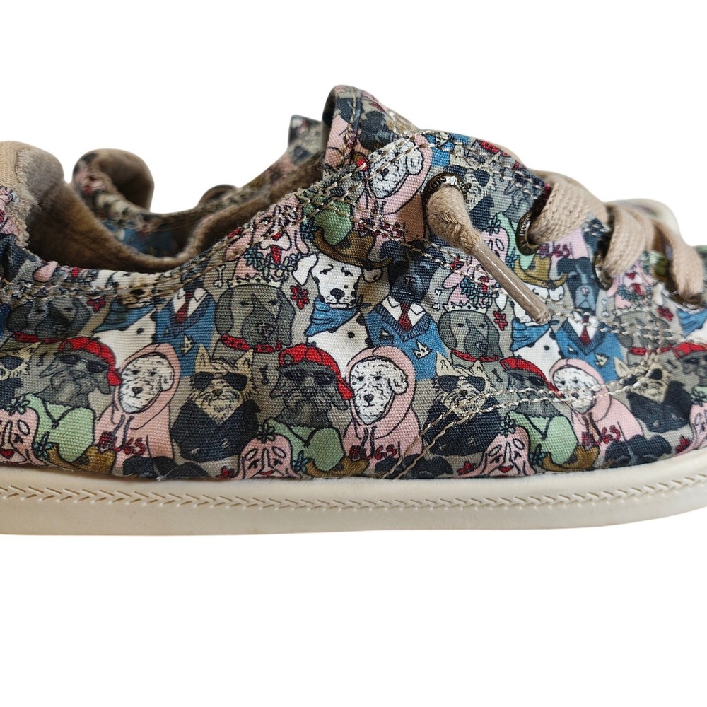 Skechers BOBS Beach Bingo Dog Party Slip On Sneakers Memory Foam Multi Color 8.5